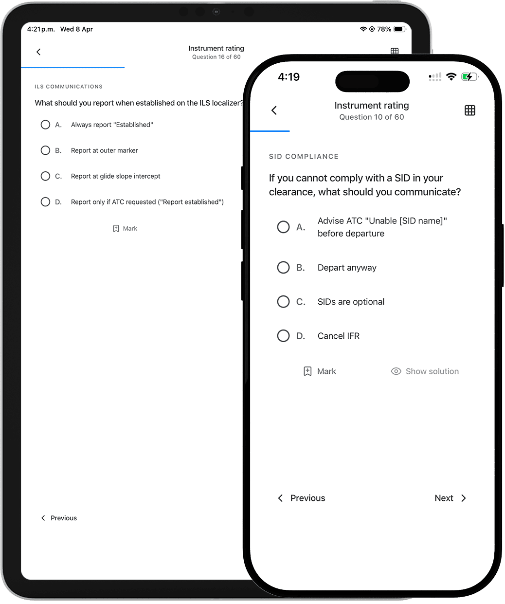 Written knowledge exams